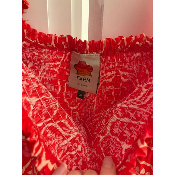 NWOT FARM Rio Summer Sunrise Cotton Mini Dress, XS $280 - Picture 7 of 10